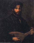 CAMPI, Giulio Portrait of a Gentleman with Mandolin Spain oil painting artist